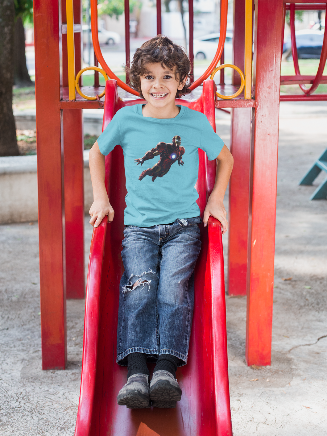 Superhero Half Sleeves T-Shirt for Boy-KidsFashionVilla