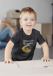 Custom Name First Ramadan Eid Half Sleeves T-Shirt for Boy-KidsFashionVilla