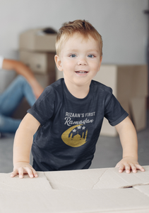 Custom Name First Ramadan Eid Half Sleeves T-Shirt for Boy-KidsFashionVilla