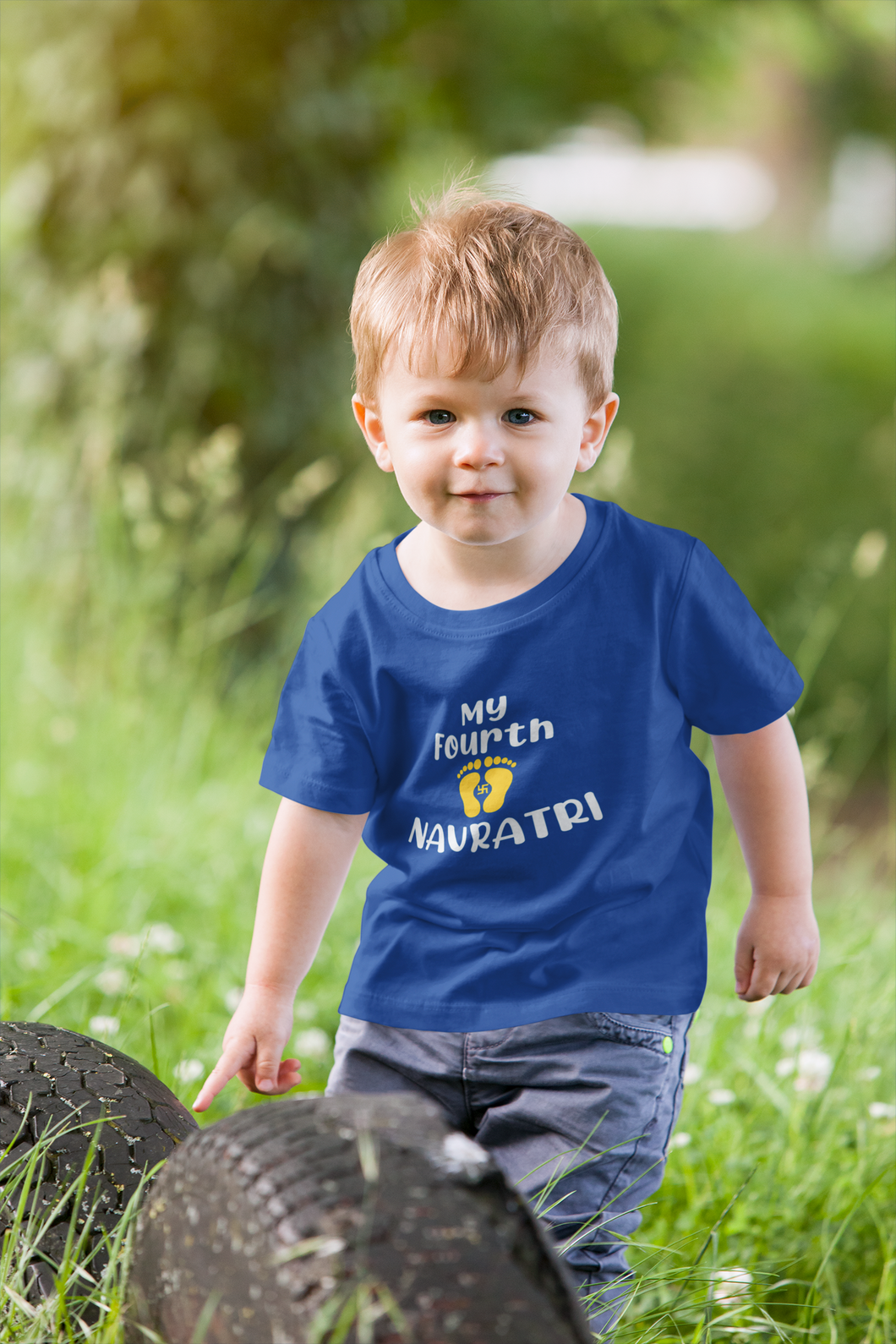 My Fourth Navratri Half Sleeves T-Shirt for Boy-KidsFashionVilla