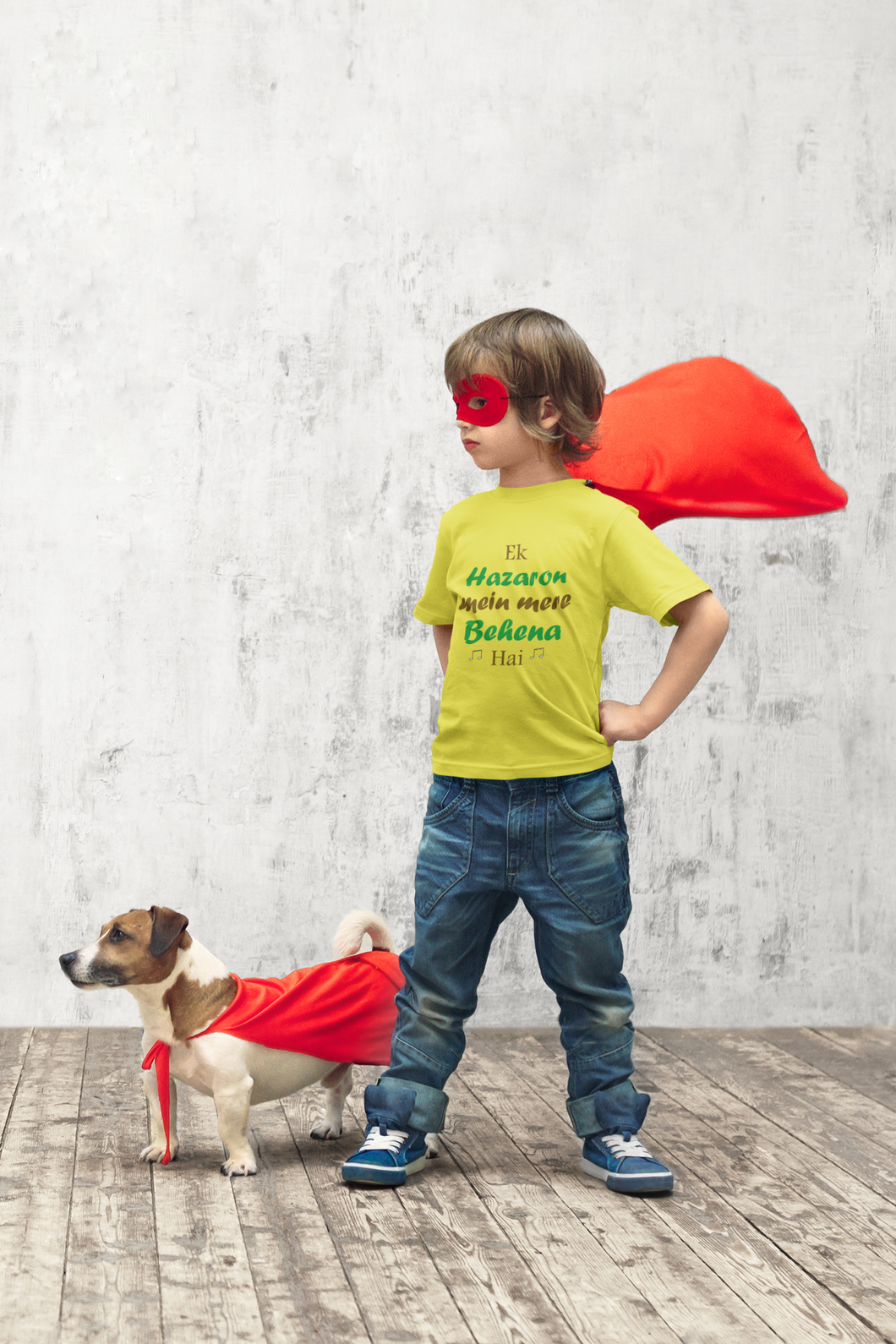 Ek Hazaro Mein Meri Behena Half Sleeves T-Shirt for Boy-KidsFashionVilla
