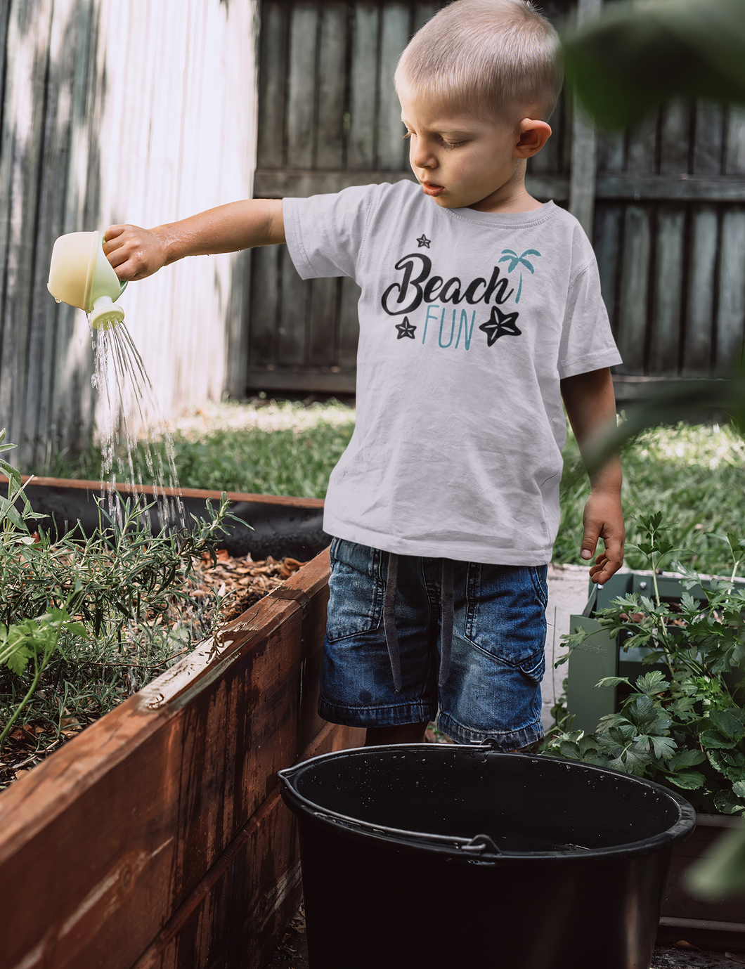 Beach Fun Half Sleeves T-Shirt for Boy-KidsFashionVilla