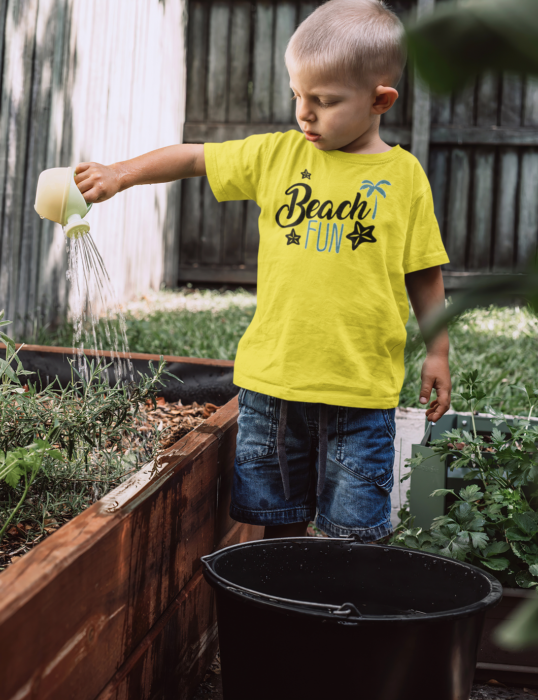 Beach Fun Half Sleeves T-Shirt for Boy-KidsFashionVilla