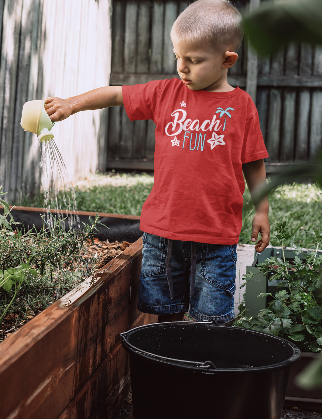 Beach Fun Half Sleeves T-Shirt for Boy-KidsFashionVilla