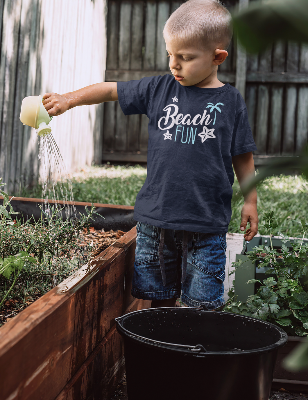 Beach Fun Half Sleeves T-Shirt for Boy-KidsFashionVilla