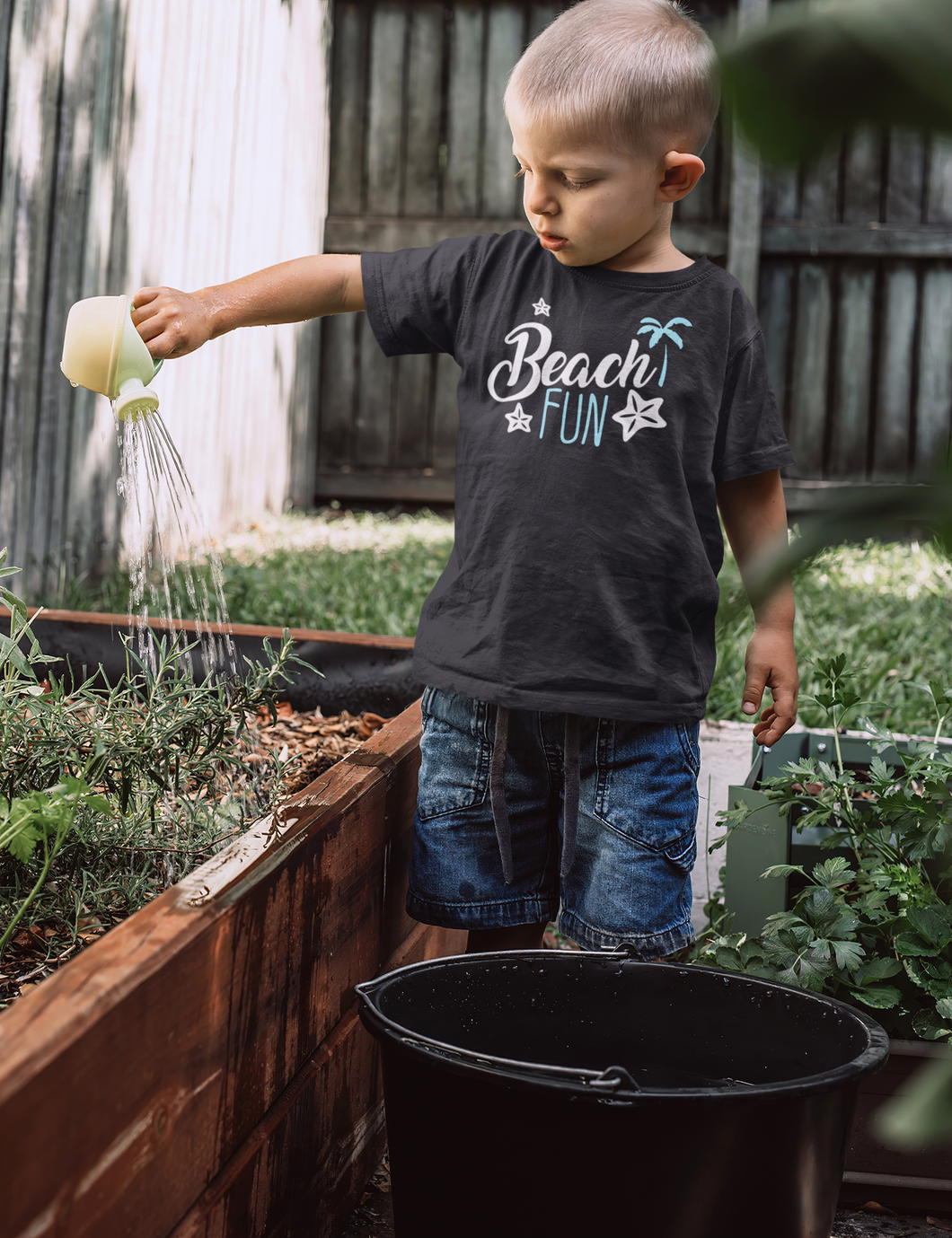 Beach Fun Half Sleeves T-Shirt for Boy-KidsFashionVilla