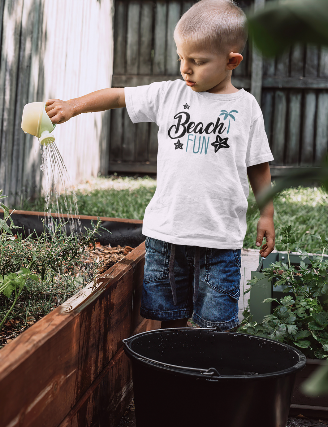Beach Fun Half Sleeves T-Shirt for Boy-KidsFashionVilla