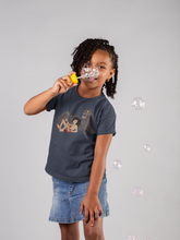 Load image into Gallery viewer, Cute Cartoon Half Sleeves T-Shirt For Girls -KidsFashionVilla

