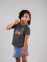 Load image into Gallery viewer, Cute Cartoon Half Sleeves T-Shirt For Girls -KidsFashionVilla
