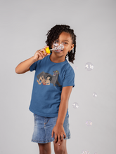 Load image into Gallery viewer, Cute Cartoon Half Sleeves T-Shirt For Girls -KidsFashionVilla

