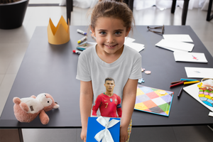 Ronaldo Half Sleeves T-Shirt For Girls -KidsFashionVilla