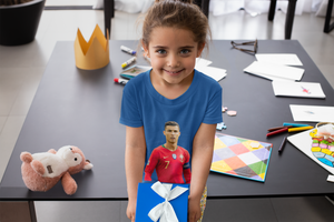 Ronaldo Half Sleeves T-Shirt For Girls -KidsFashionVilla