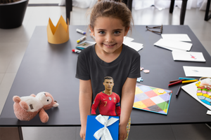 Ronaldo Half Sleeves T-Shirt For Girls -KidsFashionVilla