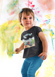 Beach Day Half Sleeves T-Shirt For Girls -KidsFashionVilla