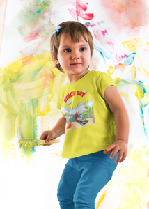 Beach Day Half Sleeves T-Shirt For Girls -KidsFashionVilla