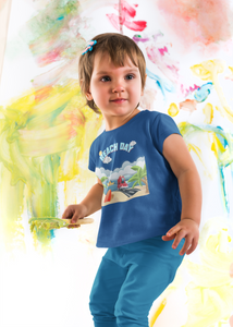 Beach Day Half Sleeves T-Shirt For Girls -KidsFashionVilla