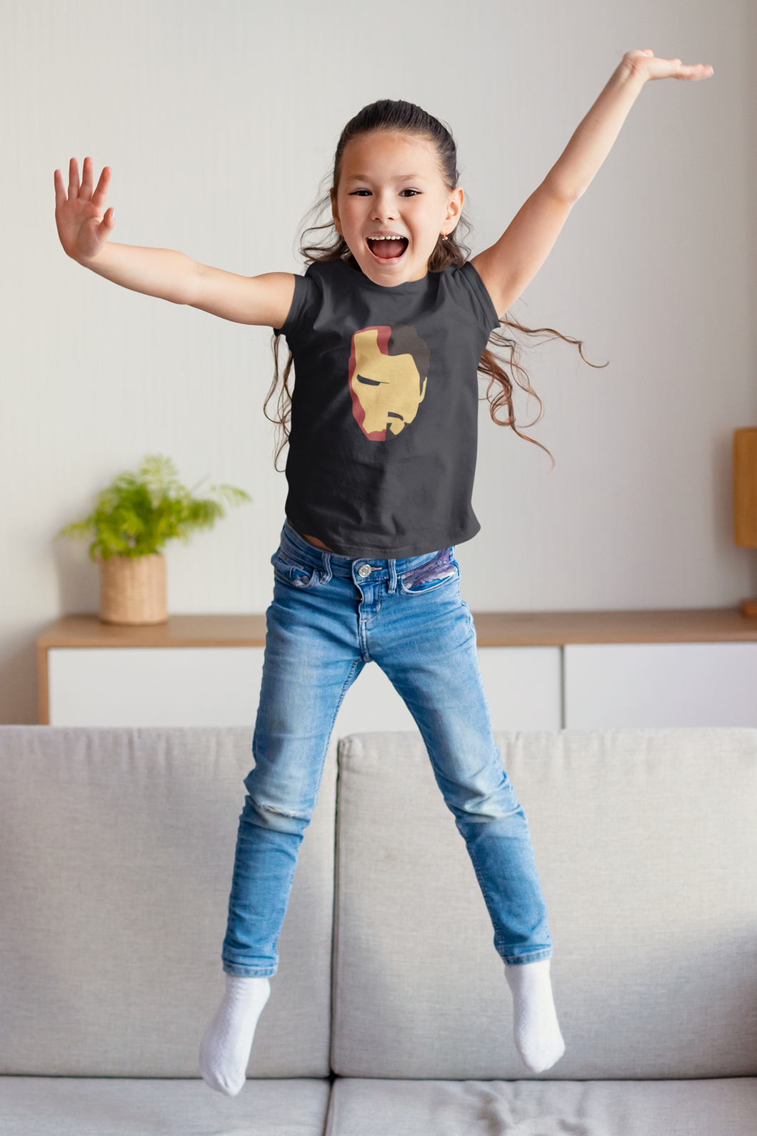 Iron Man Web Series Half Sleeves T-Shirt For Girls -KidsFashionVilla