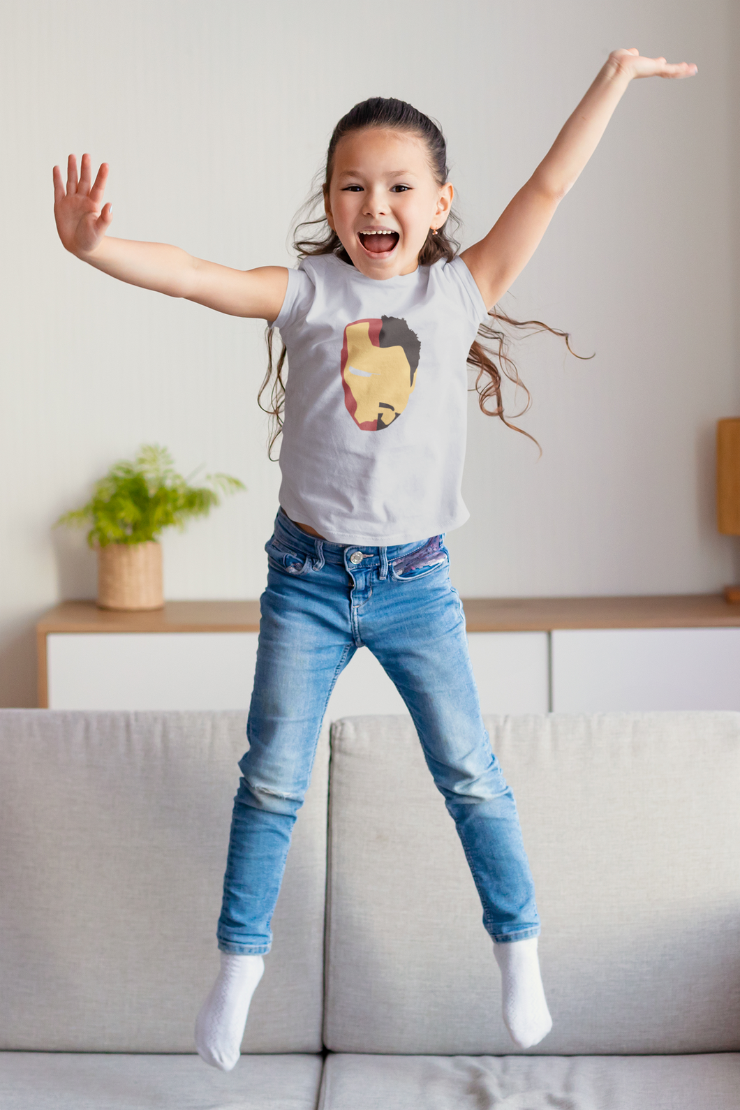 Iron Man Web Series Half Sleeves T-Shirt For Girls -KidsFashionVilla