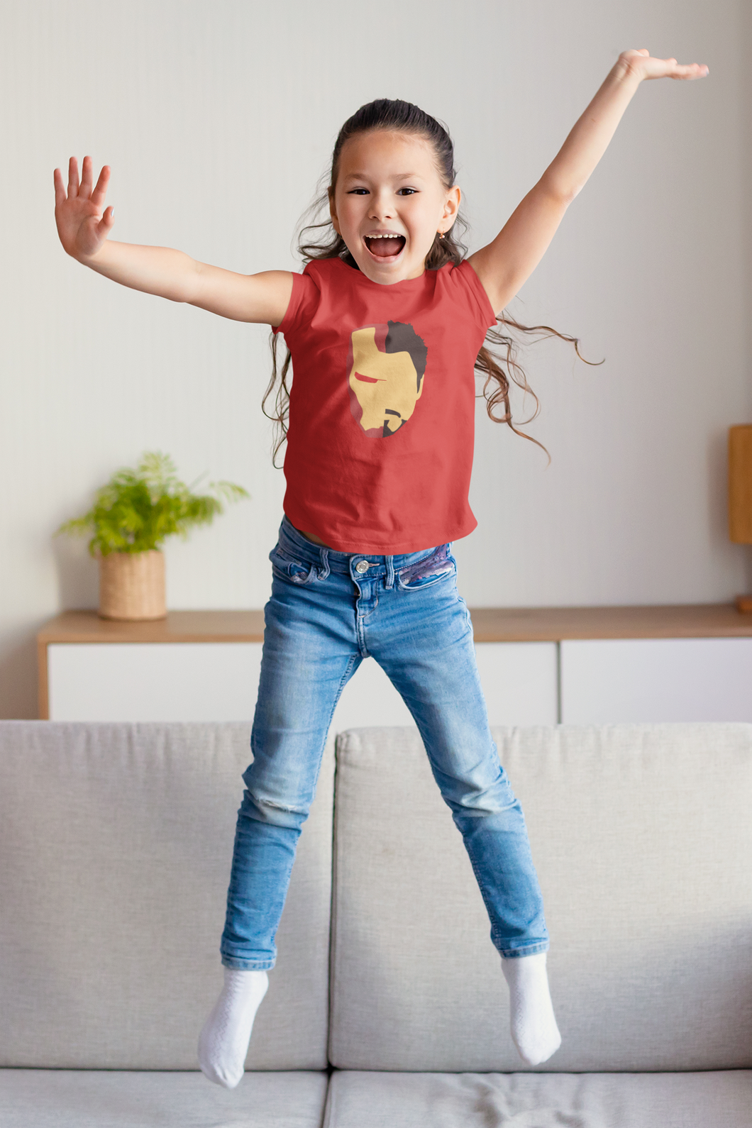 Iron Man Web Series Half Sleeves T-Shirt For Girls -KidsFashionVilla