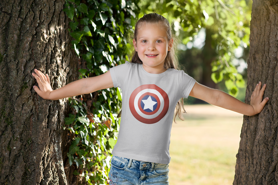 Superhero Half Sleeves T-Shirt For Girls -KidsFashionVilla