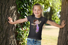 Load image into Gallery viewer, Cute Cartoon Half Sleeves T-Shirt For Girls -KidsFashionVilla
