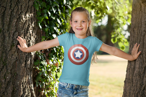 Superhero Half Sleeves T-Shirt For Girls -KidsFashionVilla