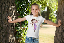 Load image into Gallery viewer, Cute Cartoon Half Sleeves T-Shirt For Girls -KidsFashionVilla
