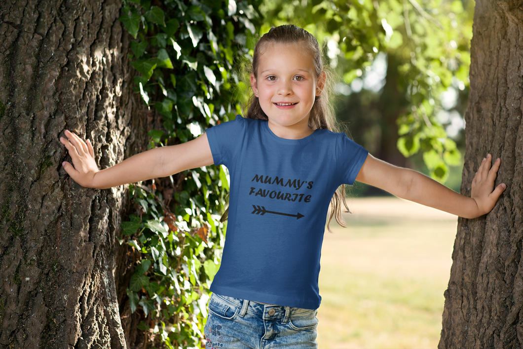 Mummys Favourite Half Sleeves T-Shirt For Girls -KidsFashionVilla