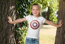 Load image into Gallery viewer, Superhero Half Sleeves T-Shirt For Girls -KidsFashionVilla
