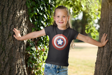 Load image into Gallery viewer, Superhero Half Sleeves T-Shirt For Girls -KidsFashionVilla
