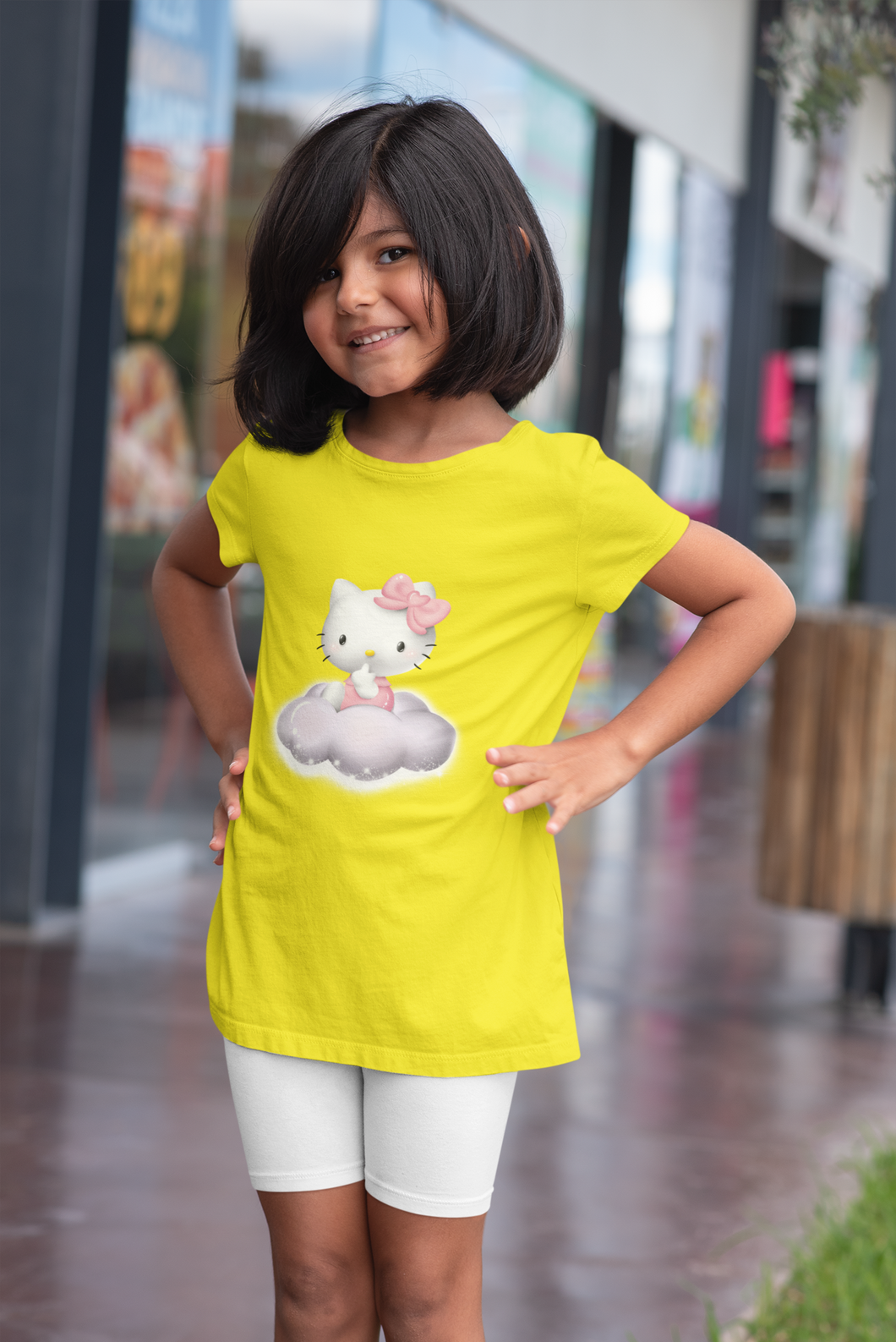 Hello Kitty Half Sleeves T-Shirt For Girls -KidsFashionVilla