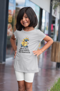 Cartoon Quotes Half Sleeves T-Shirt For Girls -KidsFashionVilla