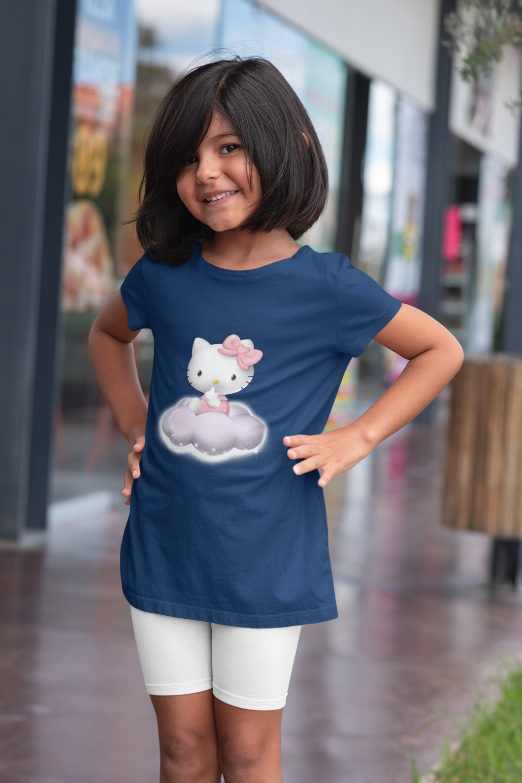 Hello Kitty Half Sleeves T-Shirt For Girls -KidsFashionVilla