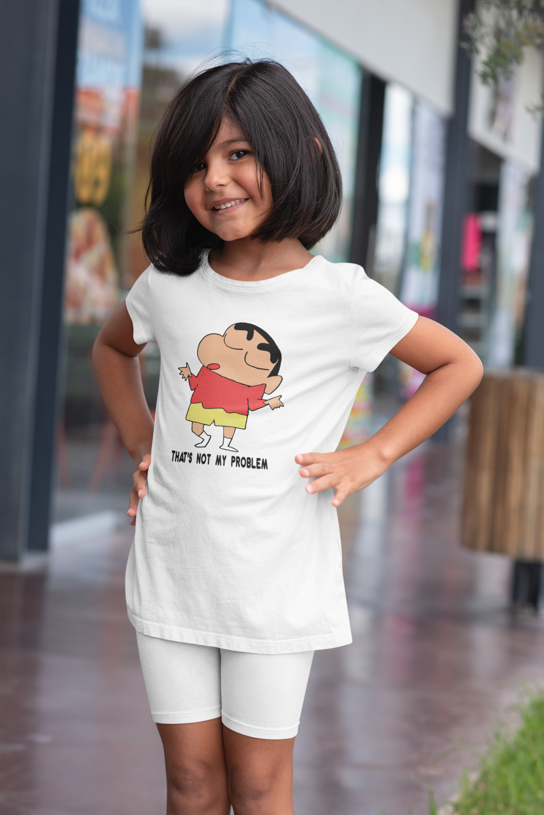 Thats Not My Problem Half Sleeves T-Shirt For Girls -KidsFashionVilla