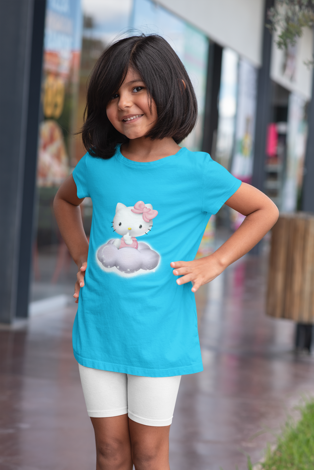 Hello Kitty Half Sleeves T-Shirt For Girls -KidsFashionVilla