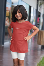 Load image into Gallery viewer, Create Minimals Half Sleeves T-Shirt For Girls -KidsFashionVilla
