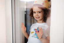 Load image into Gallery viewer, Cute Cartoon Half Sleeves T-Shirt For Girls -KidsFashionVilla
