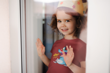 Load image into Gallery viewer, Cute Cartoon Half Sleeves T-Shirt For Girls -KidsFashionVilla
