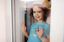 Load image into Gallery viewer, Cute Cartoon Half Sleeves T-Shirt For Girls -KidsFashionVilla
