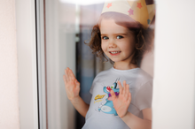 Load image into Gallery viewer, Cute Cartoon Half Sleeves T-Shirt For Girls -KidsFashionVilla
