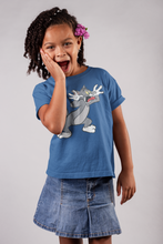 Load image into Gallery viewer, Cute Cartoon Half Sleeves T-Shirt For Girls -KidsFashionVilla
