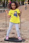 Cute Cartoon Half Sleeves T-Shirt For Girls -KidsFashionVilla