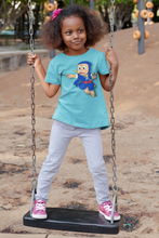 Load image into Gallery viewer, Cute Cartoon Half Sleeves T-Shirt For Girls -KidsFashionVilla
