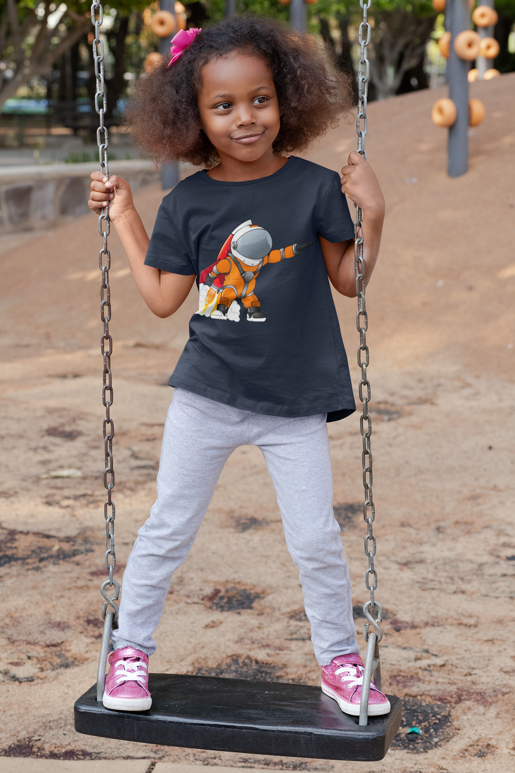 Future Astronaut Half Sleeves T-Shirt For Girls -KidsFashionVilla
