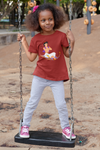 Cute Cartoon Half Sleeves T-Shirt For Girls -KidsFashionVilla
