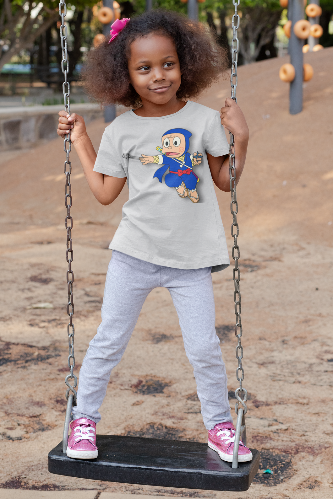 Cute Cartoon Half Sleeves T-Shirt For Girls -KidsFashionVilla