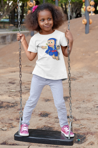 Cute Cartoon Half Sleeves T-Shirt For Girls -KidsFashionVilla