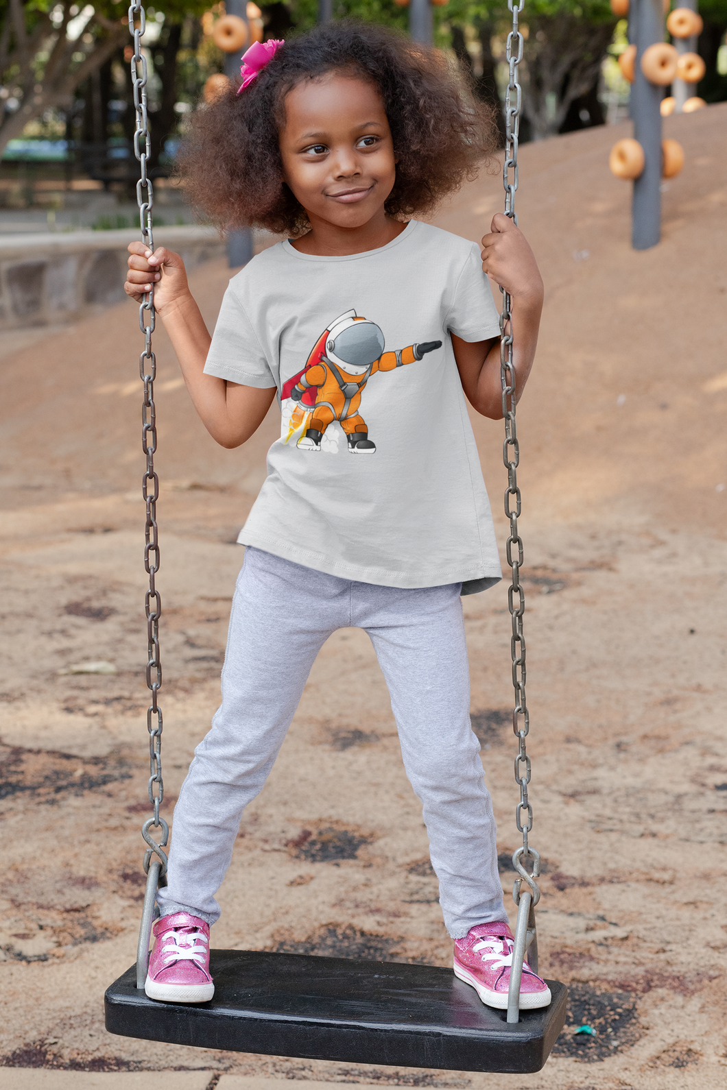 Future Astronaut Half Sleeves T-Shirt For Girls -KidsFashionVilla