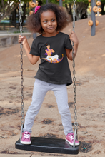 Load image into Gallery viewer, Cute Cartoon Half Sleeves T-Shirt For Girls -KidsFashionVilla
