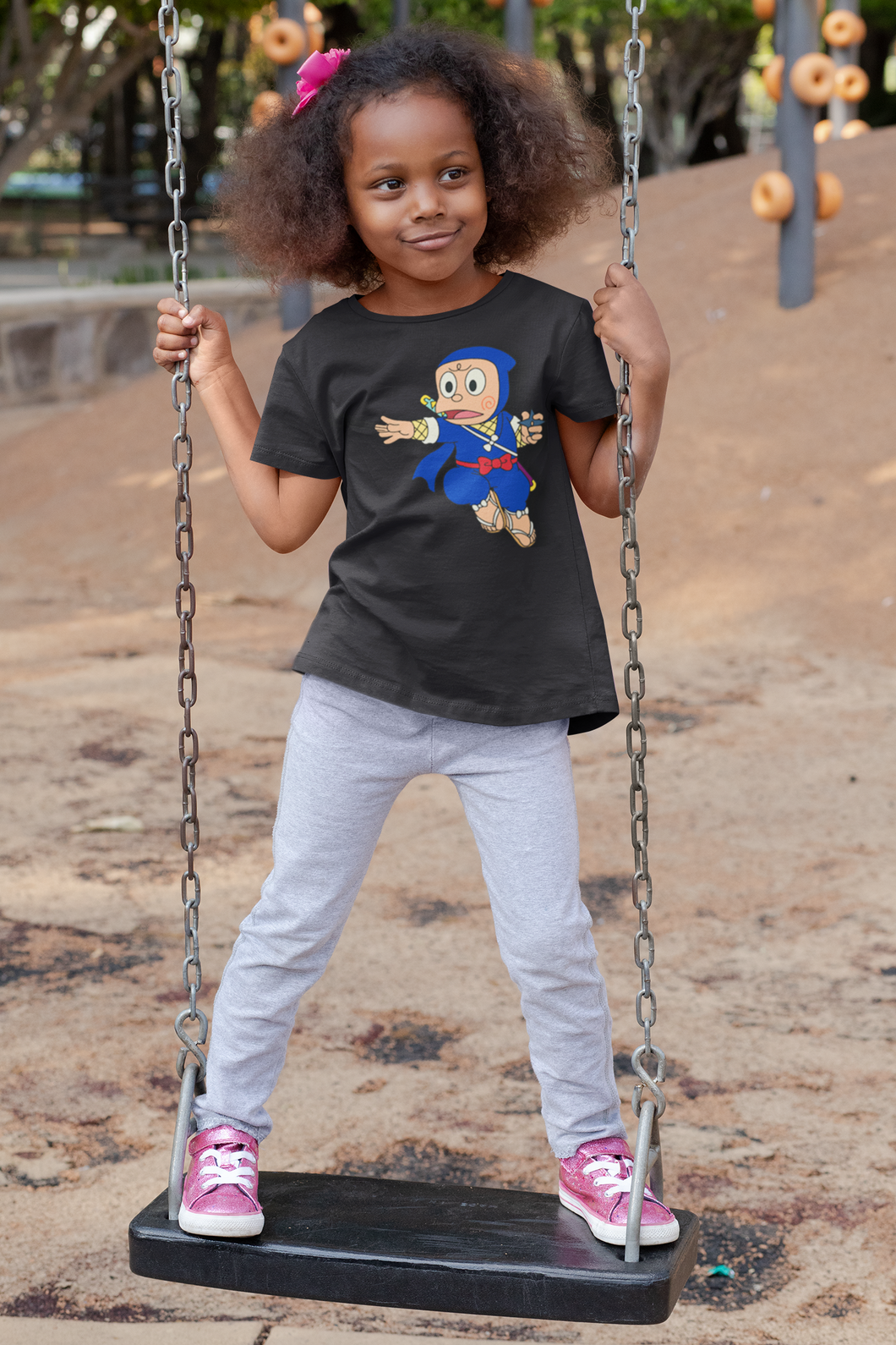 Cute Cartoon Half Sleeves T-Shirt For Girls -KidsFashionVilla